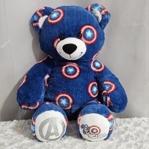 Build A Bear - Marvel Captain America Avengers Teddy Bear Plush - 2014